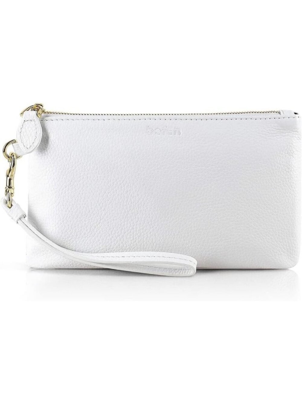 Genuine Leather RFID Blocking Wristlet Clutch | Small Cell Phone Purse for Women